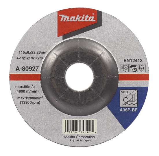 Afbeeldingen van Makita Afbraamschijf 115X6,0Mm Metaal A-80927