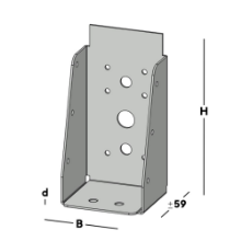 Afbeeldingen van GB Balkdrager GBS-ZL 63x125 1,5 Sendzimir Verzinkt