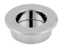 Afbeeldingen van Siro Schelpgreep metaal - L 50mm/H 16mm/B 50mm chroom glanzend 
