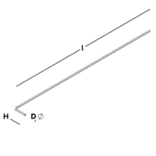 Afbeeldingen van GB L-form spouwanker 300x25 Ø3 316 RVS
