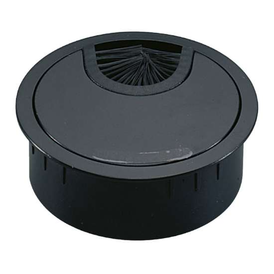 Afbeeldingen van Hettich Kabeldoorvoer, ø 60 mm , mat zwart