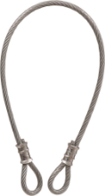 Afbeeldingen van Slotkabel 8-10mm pvc+2 ogen 10cm