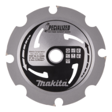 Afbeeldingen van Makita pcd zaagblad - Ø165x20x2.3mm PCD 4 Tands 12° - voor vezelcementplaten