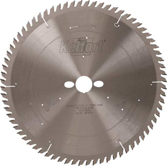 Afbeeldingen van Kelfort Cirkelzaagblad - 300x3.2x30mm 72Tands - HM WS-KW vertanding 