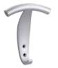 Afbeeldingen van Siro Kapstokhaak kunststof - boorafstand 20mm/L 139mm/H 55mm/B 110mm - aluminium 