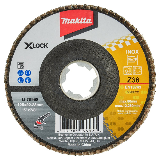 Afbeeldingen van Makita schuurschijf X-LOCK - Ø125mm - korrel 36 