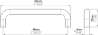 Afbeeldingen van Siro Meubelgreep metaal - boorafstand 96mm/L 104mm/H 27mm/B 8mm chroom mat 