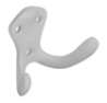Afbeeldingen van Siro Kapstokhaak metaal - boorafstand 19x22x22mm/L 47mm/H 32mm/B 72mm - wit 