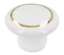 Afbeeldingen van Siro Meubelknop keramisch - L 32mm/H 25mm/B 32mm wit/goud 