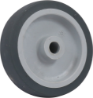 Afbeeldingen van Kelfort Wiel - Ø100mm (55kg) - Pvc met Glijlager en grijs rubber loopvlak 
