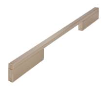 Afbeeldingen van Siro Meubelgreep metaal - boorafstand 160/256mm/L 284mm/H 29mm/B 10mm RVS effect 