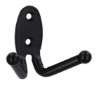 Afbeeldingen van Siro Kapstokhaak metaal - boorafstand 24mm/L 61mm/H 40mm/B 70mm - mat zwart 