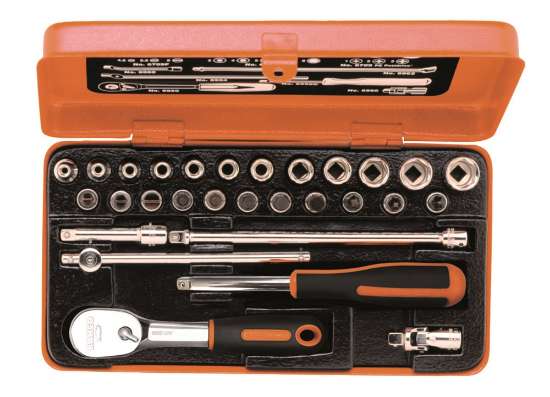 Afbeeldingen van Bahco dopsleutelset 29 delig 1/4''