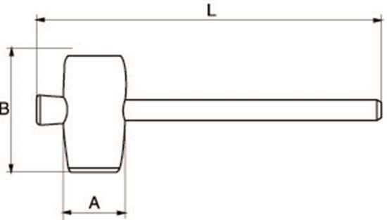 Afbeeldingen van Bahco rubber hamer 320mm (3625RM-55)
