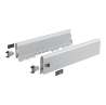 Afbeeldingen van Hettich ArciTech Schuif- / frontlade, setverpakking, ladezijwand hoogte 126 x NL 350 mm, zilver, links en rechts