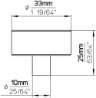 Afbeeldingen van Siro Meubelknop metaal - L 33mm/H 25mm/B 33mm koper mat 