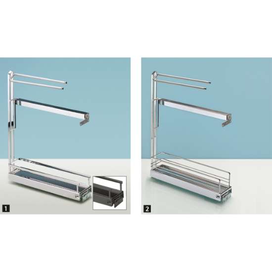 Afbeeldingen van Hettich Uittrekbare handdoekhouder 90° , CLASSIC, verchroomd (2)