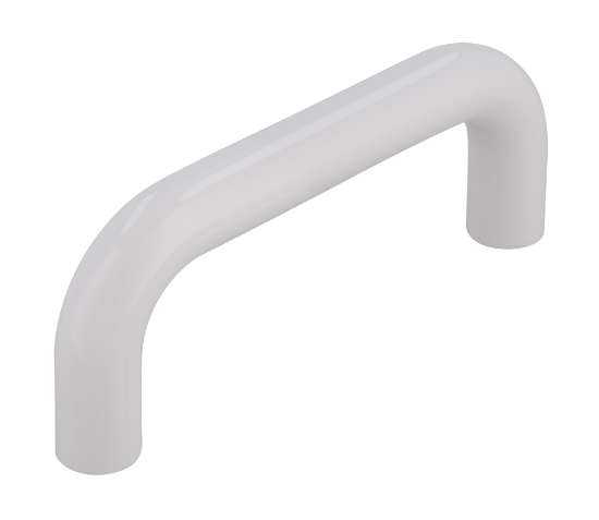 Afbeeldingen van Siro Meubelgreep kunststof - boorafstand 64mm/L 73mm/H 28mm/B 9mm - wit 