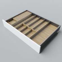 Afbeeldingen van Blum Bestekindeling Legrabox - corpusbreedte 700-900 diepte 550mm - fimeer eiken/aluminium OL.EA5580S2BEST