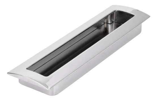 Afbeeldingen van Siro Schelpgreep metaal - boorafstand 160mm/L 197mm/H 20mm/B 54mm chroom glanzend 