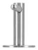 Afbeeldingen van Siro Kapstokhaak metaal - boorafstand 28mm/L 42mm/H 55mm/B 64mm RVS 