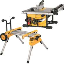 Afbeeldingen van DeWalt tafelzaag DWE7485RS-QS - DW745 Tafelzaag DE7400-XJ rijdbaar onderstel 