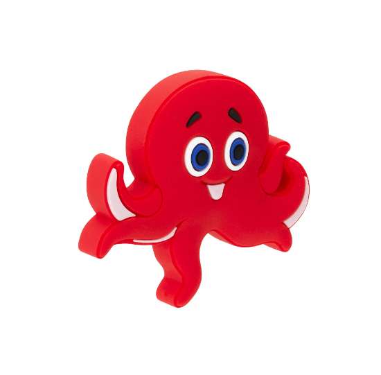 Afbeeldingen van Siro Meubelknop octopus kunststof - L 52mm/H 25mm/B 49mm rood 