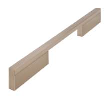 Afbeeldingen van Siro Meubelgreep metaal - boorafstand 128/224mm/L 252mm/H 29mm/B 10mm RVS effect 