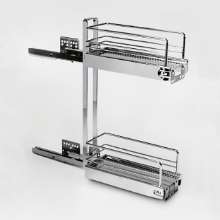 Afbeeldingen van Hettich Frontlade, 2 niveaus, 470mm, verchroomd
