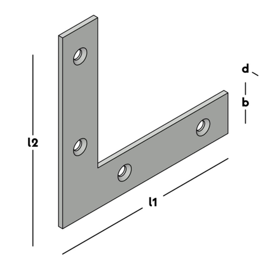 Afbeeldingen van GB Raamhoek recht 80 17x1,5 Zink-Magnesium