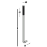 Afbeeldingen van GB Muurplaatanker M20 500x60 dl>120 Blank
