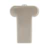 Afbeeldingen van Siro Meubelknop metaal - L 16mm/H 21mm/B 16mm RVS effect/ transparant 