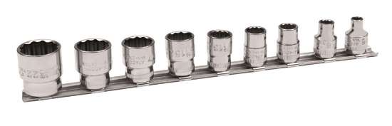 Afbeeldingen van Bahco dopsleutelset 9 delig 3/8'' op rail