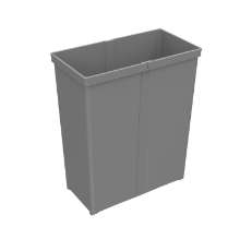 Afbeeldingen van Hettich Emmer 40 l, kunststof, grijs, B x T x H 221 x 416 x 504 mm, voor afvalsysteem Bin.it Vario