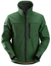 Afbeeldingen van Snickers Allround softshell 1200-3904, Maat 3XL, bosgroen/zwart