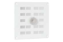 Afbeeldingen van Alu.schuifrooster 160x160mm wit met gaas