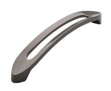 Afbeeldingen van Siro Meubelgreep metaal - boorafstand 160mm/L 180mm/H 29mm/B 25mm zwart chroom glanzend 