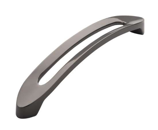 Afbeeldingen van Siro Meubelgreep metaal - boorafstand 160mm/L 180mm/H 29mm/B 25mm zwart chroom glanzend 