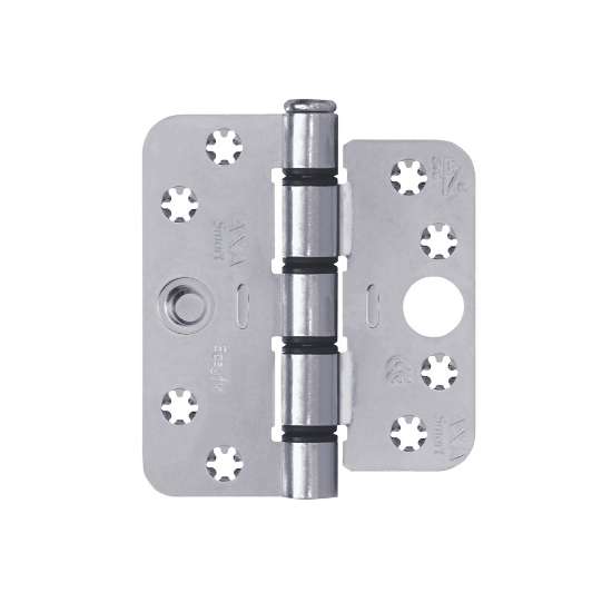 Afbeeldingen van Axa veiligheids glijlagerscharnier - 3x89x102mm - afgerond ongemonteerd