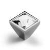 Afbeeldingen van Hettich Knop Sava, L 25 mm, B 25 mm, H 28 mm, glans verchroomd