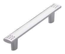Afbeeldingen van Siro Meubelgreep metaal - boorafstand 96mm/L 129mm/H 24mm/B 14mm - chroom glanzend 