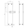 Afbeeldingen van Schild renovatie rechthoekig 250x55x2mm RVS mat zwart