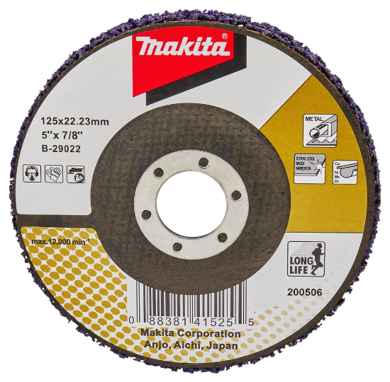 Afbeeldingen van Makita Reinigingsschijf B-29022 - Ø125mm - paars 