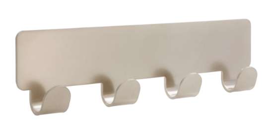 Afbeeldingen van Siro Haakstrip metaal - zelfklevend L 156mm/H 16mm/B 41mm nikkel mat 