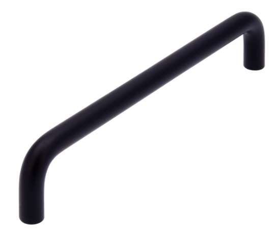 Afbeeldingen van Siro Meubelgreep metaal - boorafstand 128mm/L 136mm/H 27mm/B 8mm mat zwart 