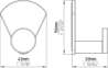 Afbeeldingen van Siro Haak metaal - zelfklevend L 50mm/H 33mm/B 43mm aluminium 