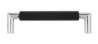 Afbeeldingen van Siro Meubelgreep metaal - boorafstand 128mm/L 140mm/H 37mm/B 16mm mat zwart/chroom 