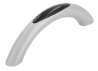 Afbeeldingen van Siro Meubelgreep metaal - boorafstand 64mm/L 81mm/H 26mm/B 9mm - aluminium/zwart 