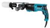 Afbeeldingen van Makita Combihamer HR2631FT13 - 230V 800Watt - Inclusief verwisselbare boorkop en 5 delige borenset in blauw aluminium koffer