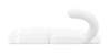 Afbeeldingen van Siro Kapstokhaak metaal - boorafstand 32mm/L 60mm/H 23mm/B 56mm - wit 